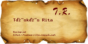 Tüskés Rita névjegykártya